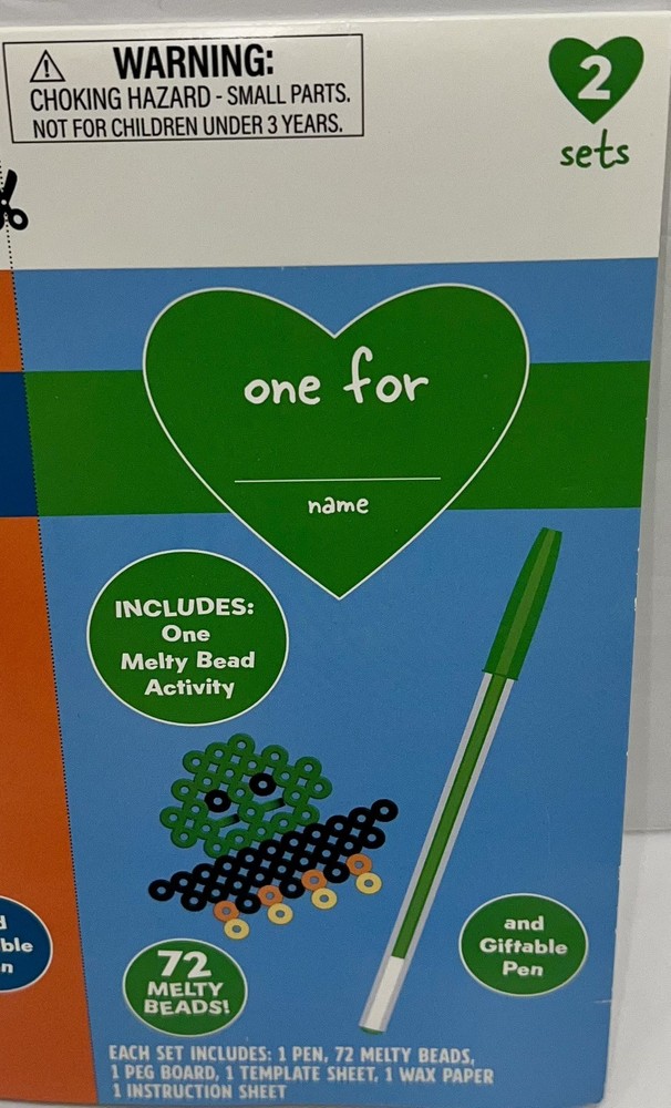 Melty Bead Activity Giftable Pen Set Valentines Day Edition