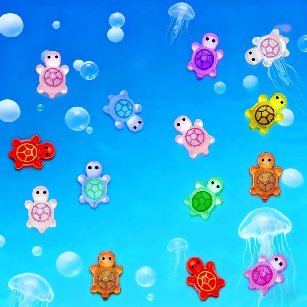 300Pcs Mini Resin Animals Turtles, Luminous Mini Animals Figurines Tiny Figures