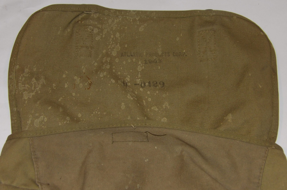 VINTAGE 1943 US ARMY M-1936 MUSETTE/FIELD BAG! CANVAS/STRAPS INTACT/OWNER'S NAME