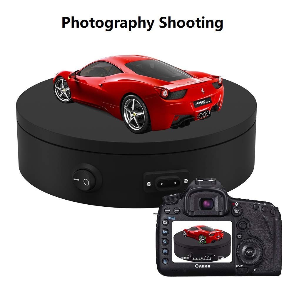 Motorized Photography Turntable, Automatic Revolving Platform Perfect for 360.