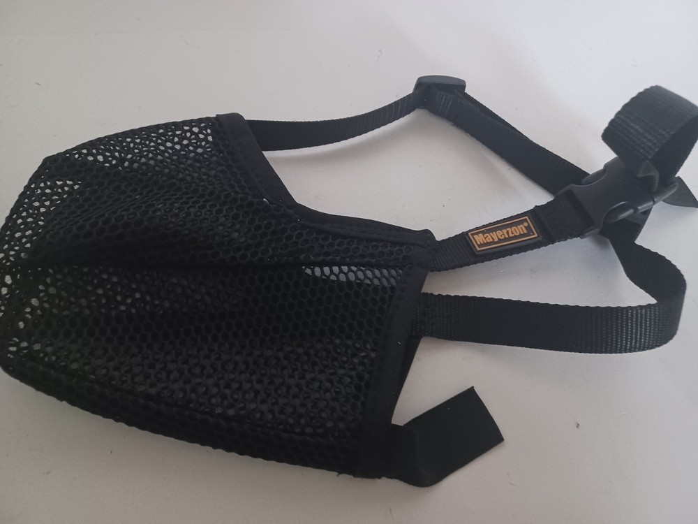 Mayerzon Breathable Mesh Dog Muzzle -Large Black
