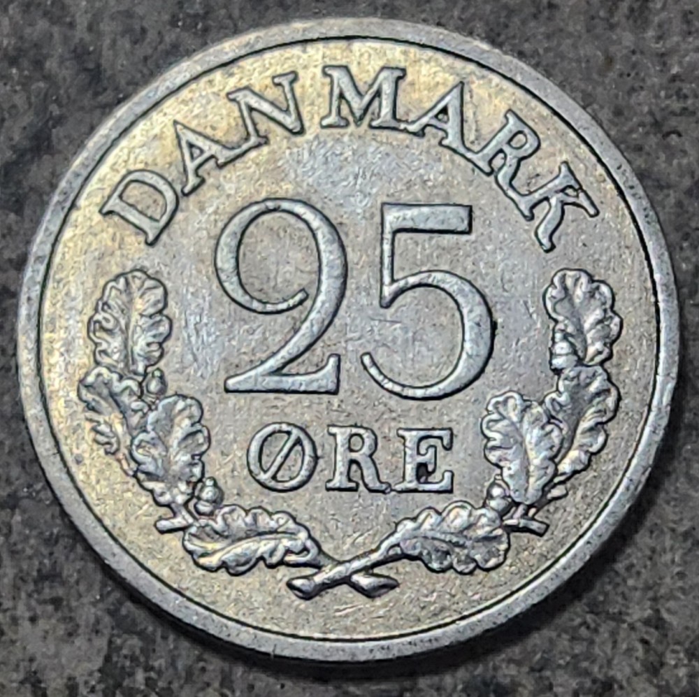 DENMARK 🇩🇰 25 ØRE COIN 1961 (KING FREDERICK IX)