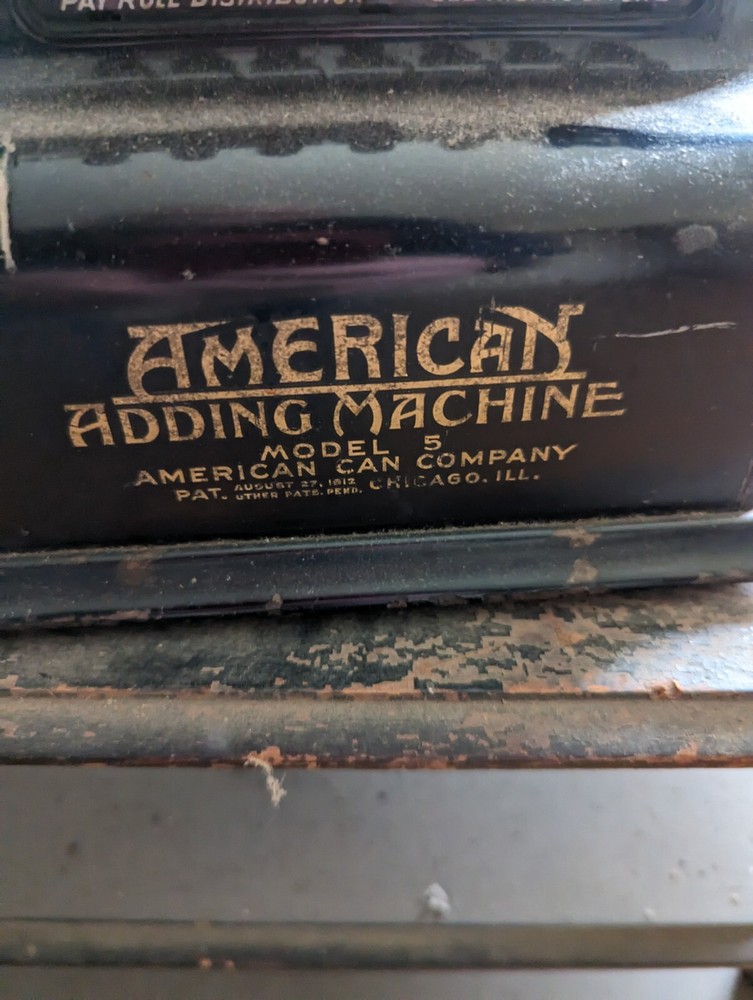 Adding Machine American Can Model 5 Five Vintage Payroll US UNTESTED