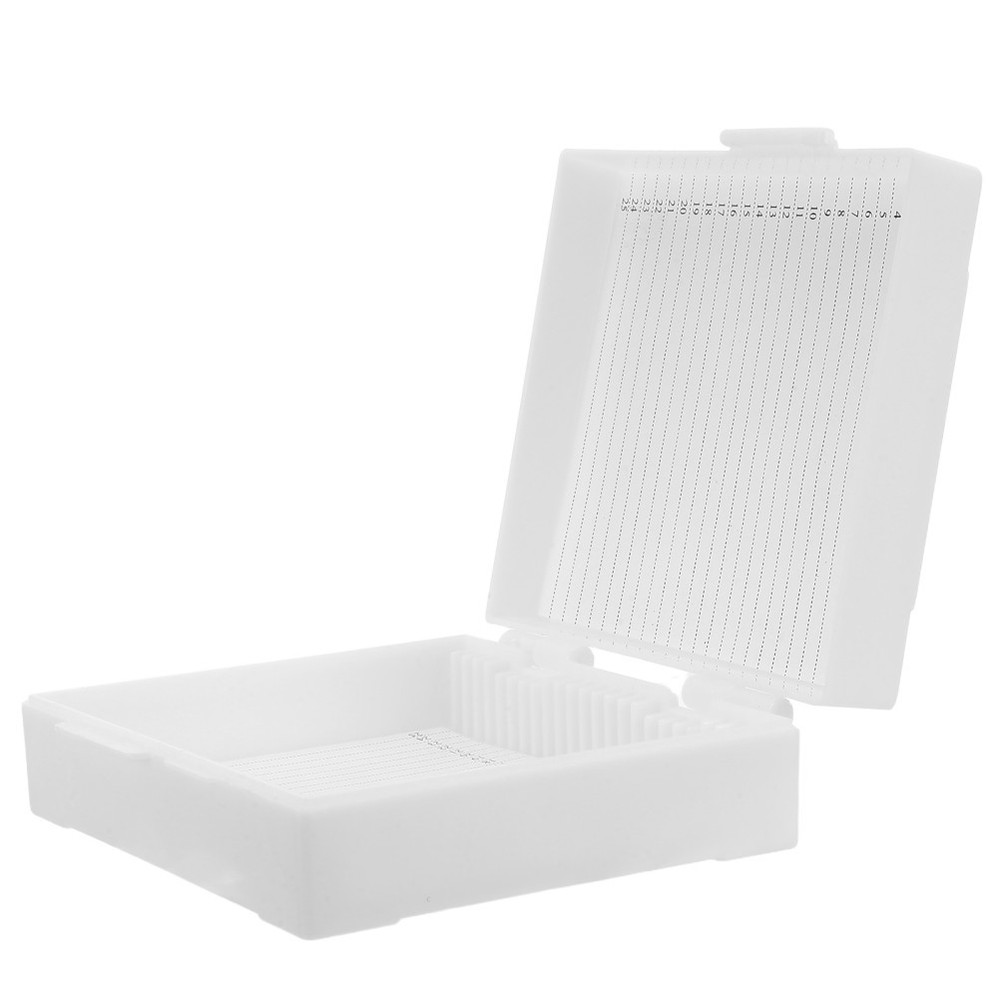 Microscope Accessories Slide Case Clear Plastic Rectangle Holder