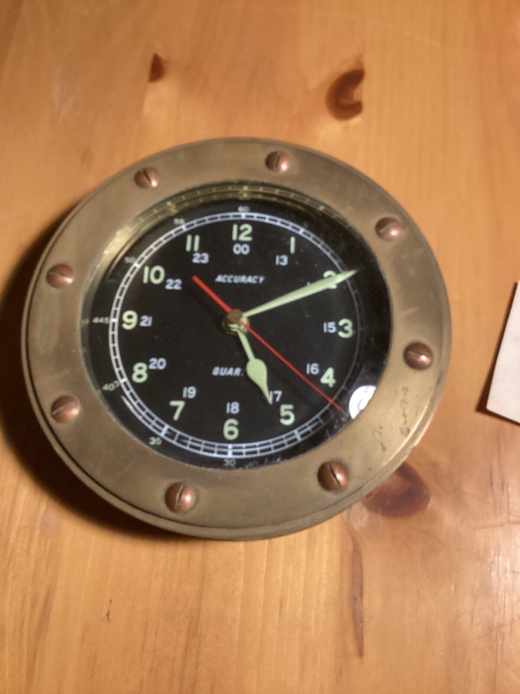 Vintage Accuracy Quartz Brass Clock