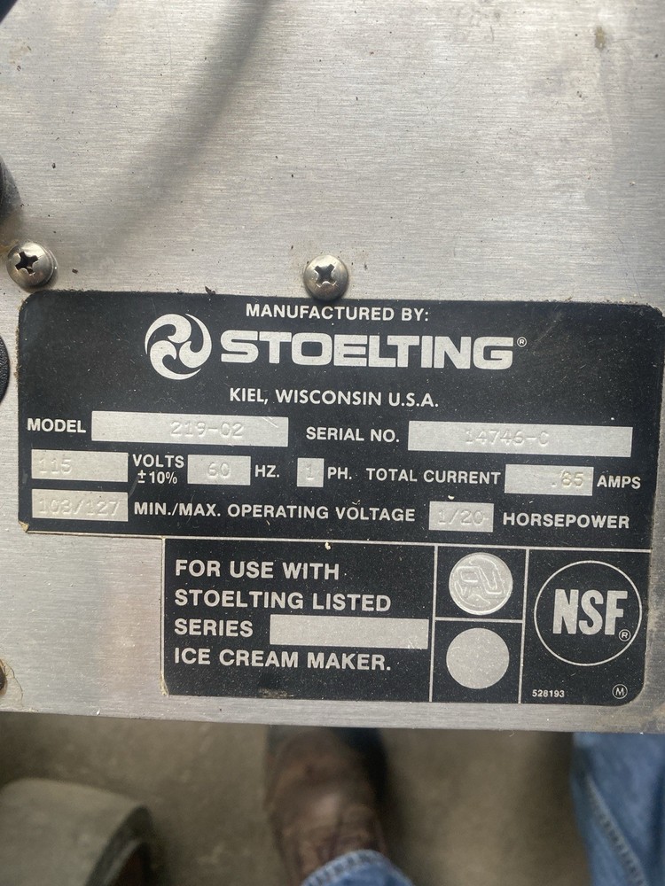 Stoelting Remote Ice Cream Machine Pump