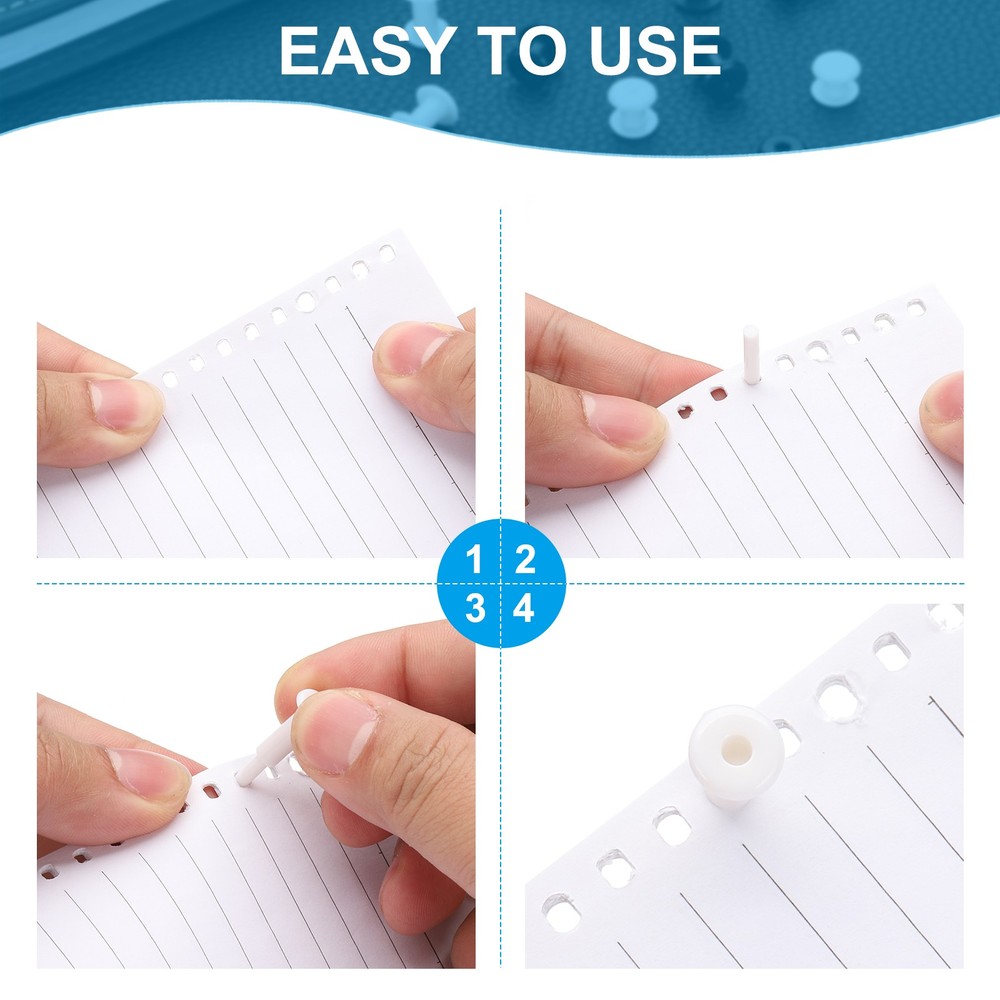 M5*6mm Plastic Binding Post, 50 Sets Plastic Chicago Screws Binding Screw White