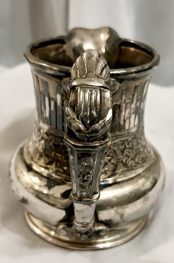 3 Pc Lot REED BARTON “Italian” SilverPlate SUGAR CREAMER BOWL Bacchus DEVIL 1885