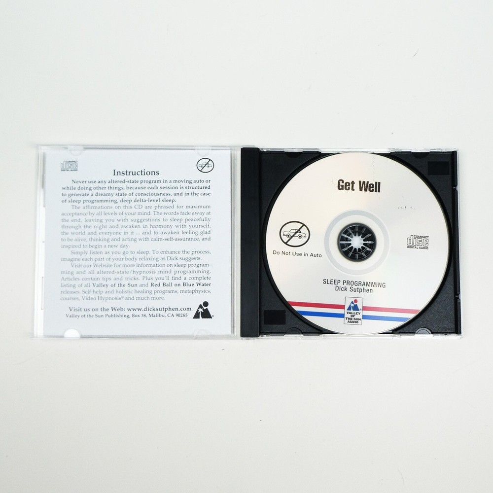 GET WELL Sleep Programming Self Hypnosis CD Dick Sutphen HEALING RECUPERATE HEAL