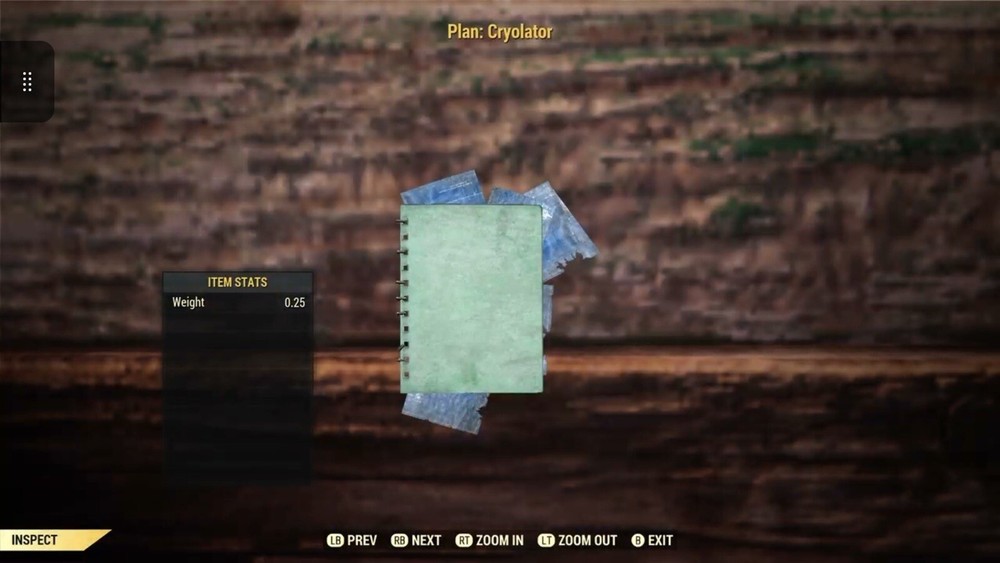 (Xbox) Cryolator Plan