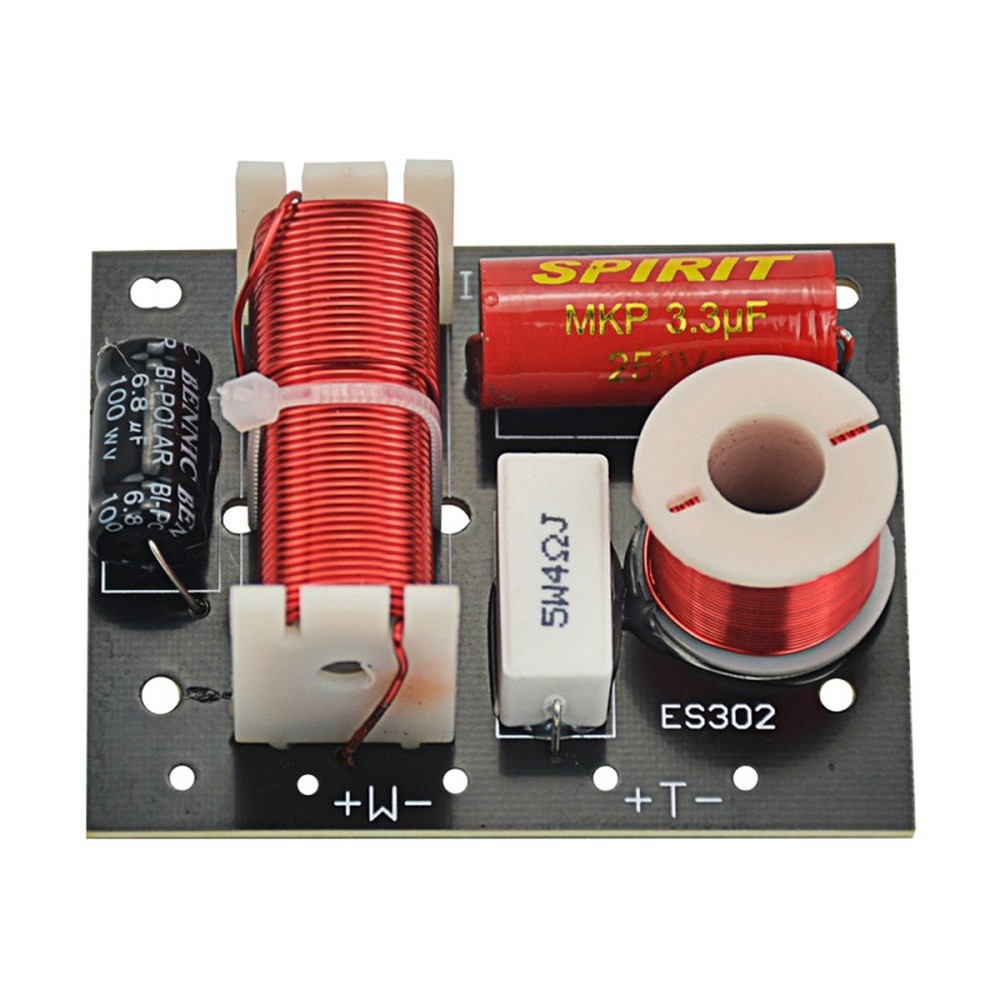 ES302 2 Ways Audio Speaker Crossover Treble+ Frequency Divider Crossovers9344