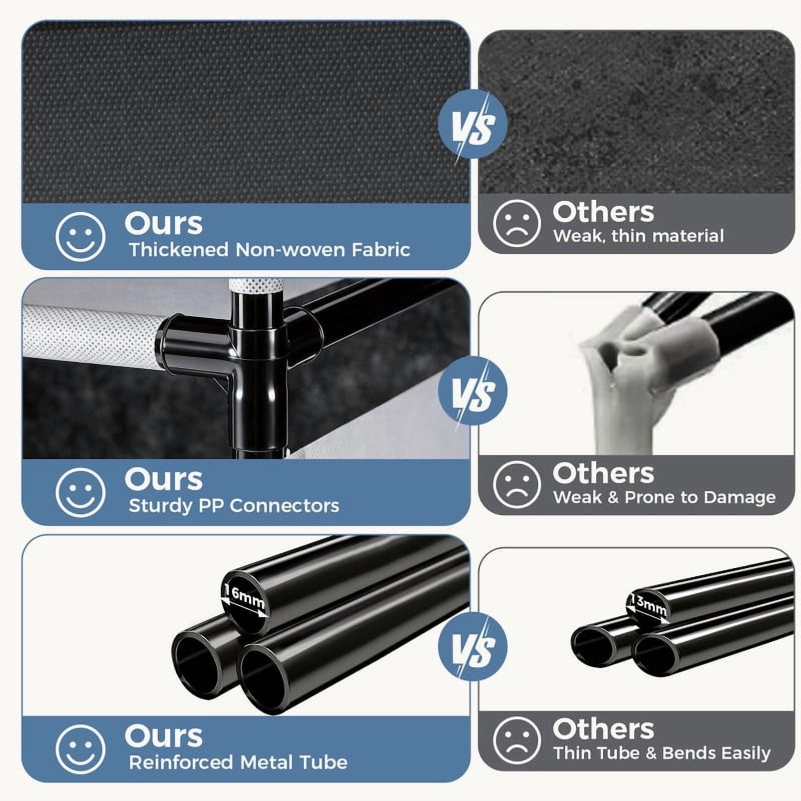 Heavy-duty hanging clothes rack with fabric cover, portable freestanding multi