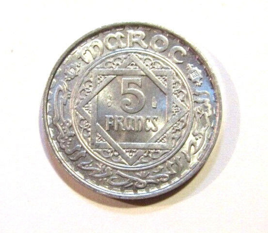 Morocco 1951 5 Francs unc Coin