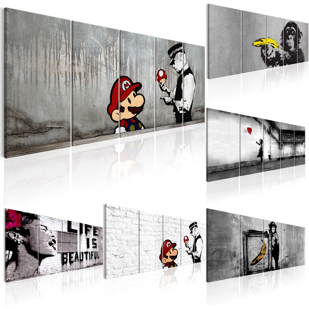 BANKSY ART Canvas Print Framed Wall Art Picture Photo Image i-C-0104-b-m