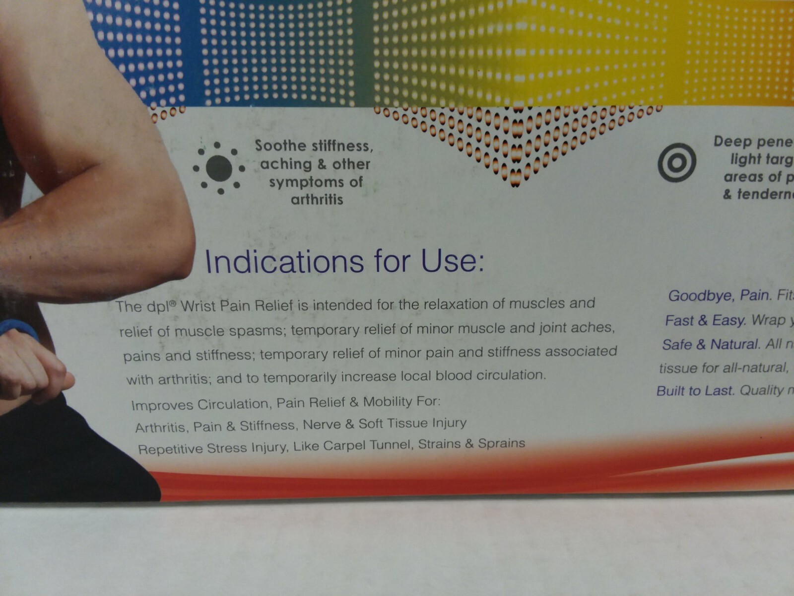 New DPL Wrist Wrap Black Pain Relief Light Therapy System