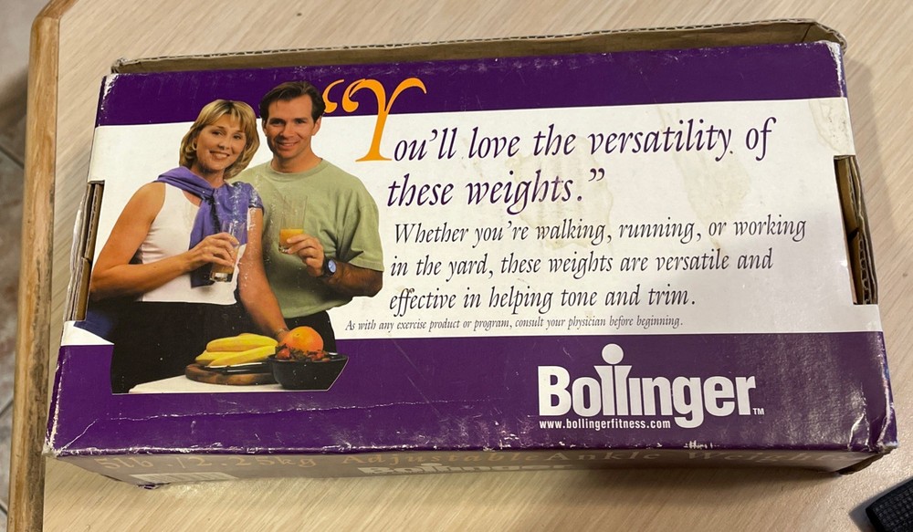 Vintage Bollinger 5 lb/ 2.5 each Total Adjustable Ankle Weights