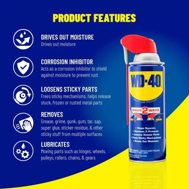 12 Oz. Multi-Use Product, Multi-Purpose Lubricant Spray with Smart Straw