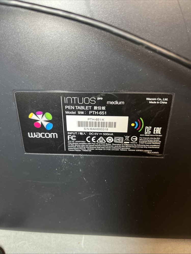 Wacom Intuos Tablet Only No Pen No software