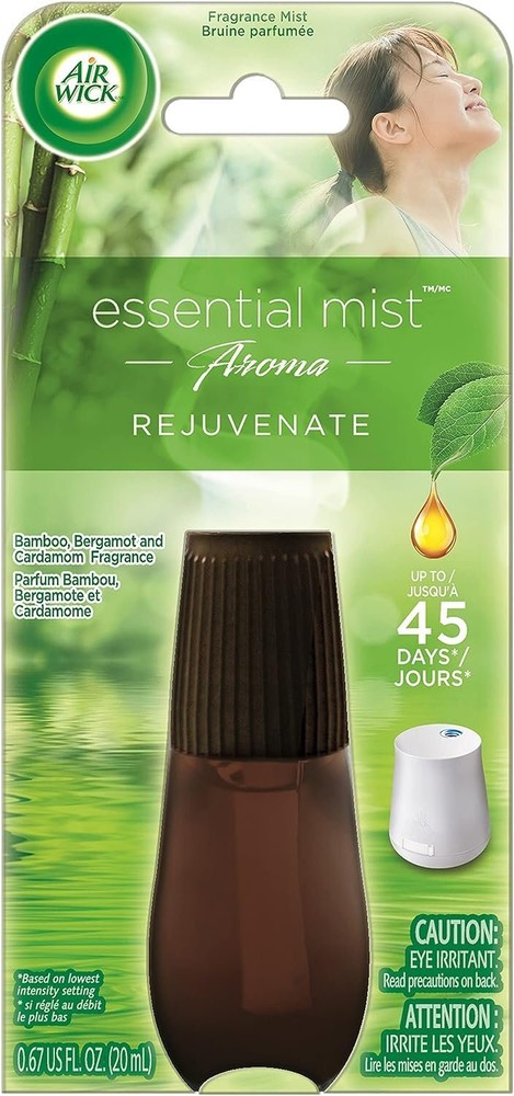 Air Wick Essential Mist Refill, 1 ct, Rejuvenate, Essential Oils Diffuser,...