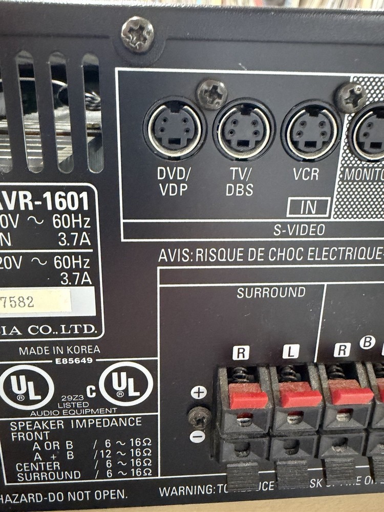 Denon AVR-1601 Precision Surround Sound Receiver With Remote Control Bundle