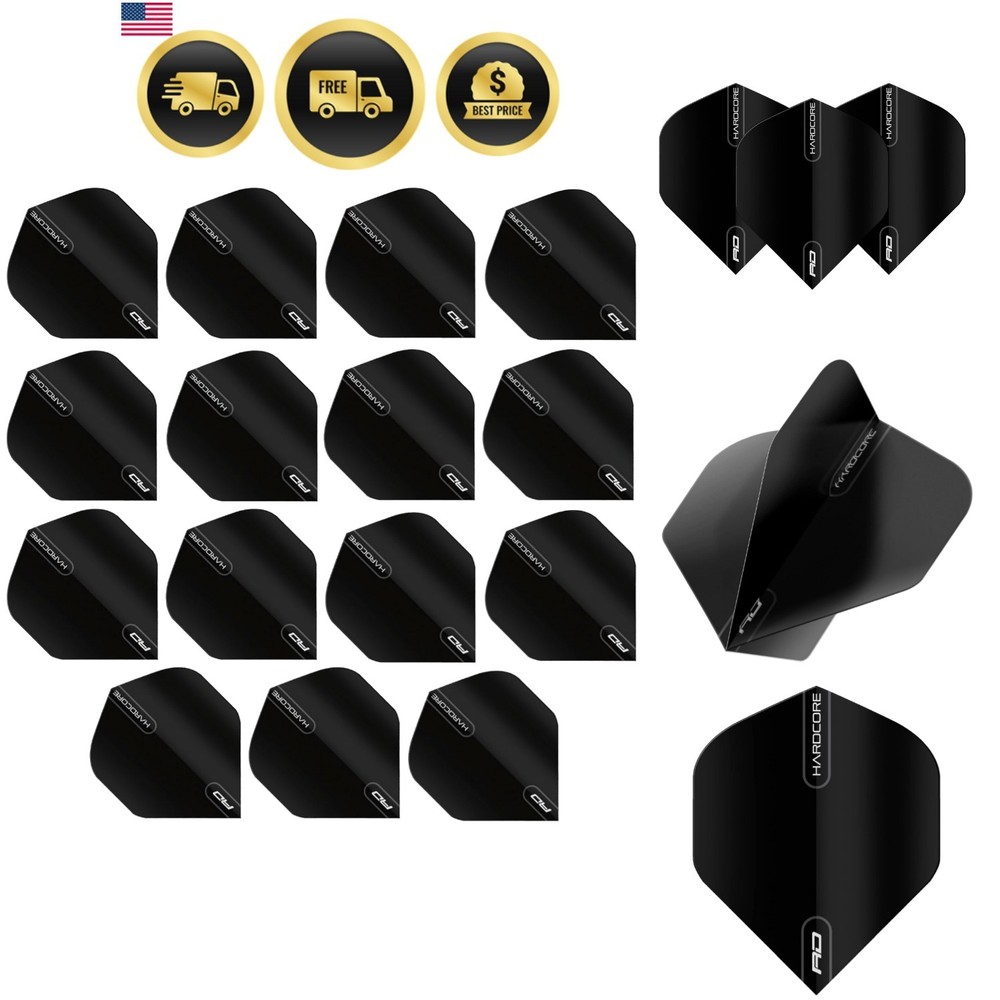 Hardcore XT Patterned Extra Thick Standard Dart Flights - 5 Sets Per Pack 15 ...