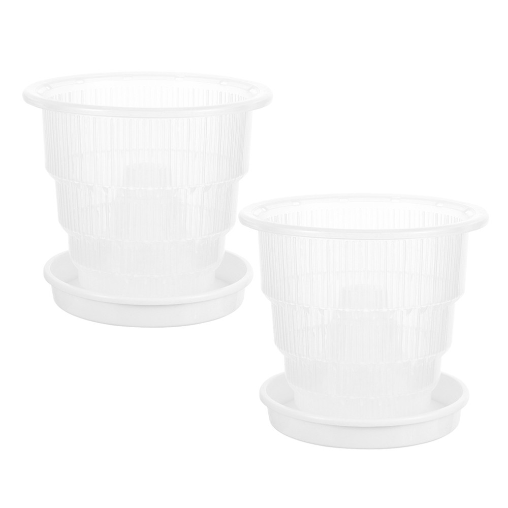 Transparent Orchid Pot Plastic Flowerpots High Transparency Clear