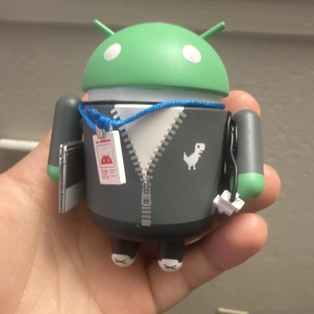 RARE Android Collectible Figure Chrome Dinosaur Tech Accessories Google