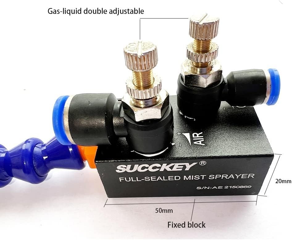 Mist Coolant Lubrication System - Adjustable Nozzle for CNC & Drills