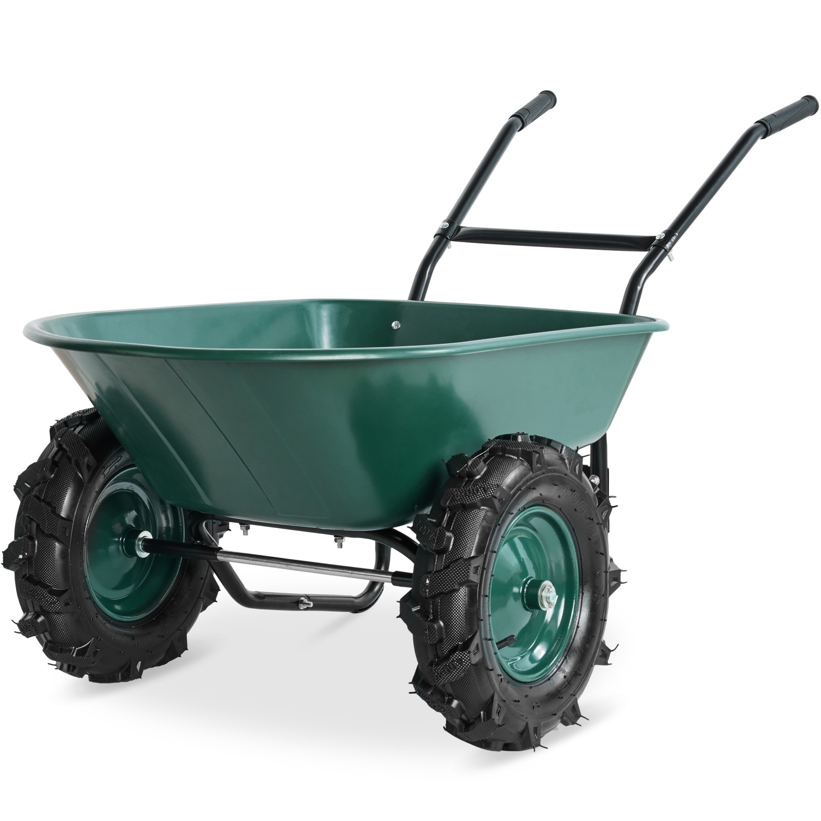 Best Choice Products Dual-Wheel Wheelbarrow w/Built in Stand Capacity 500lb