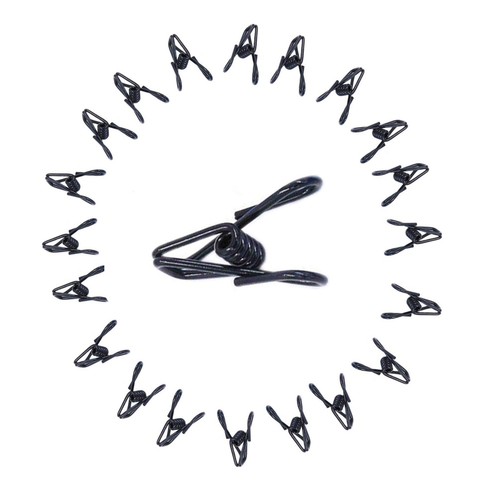 30 Pcs 2 Inch Black Chip Clips PVC Coating High Elasticity Strength