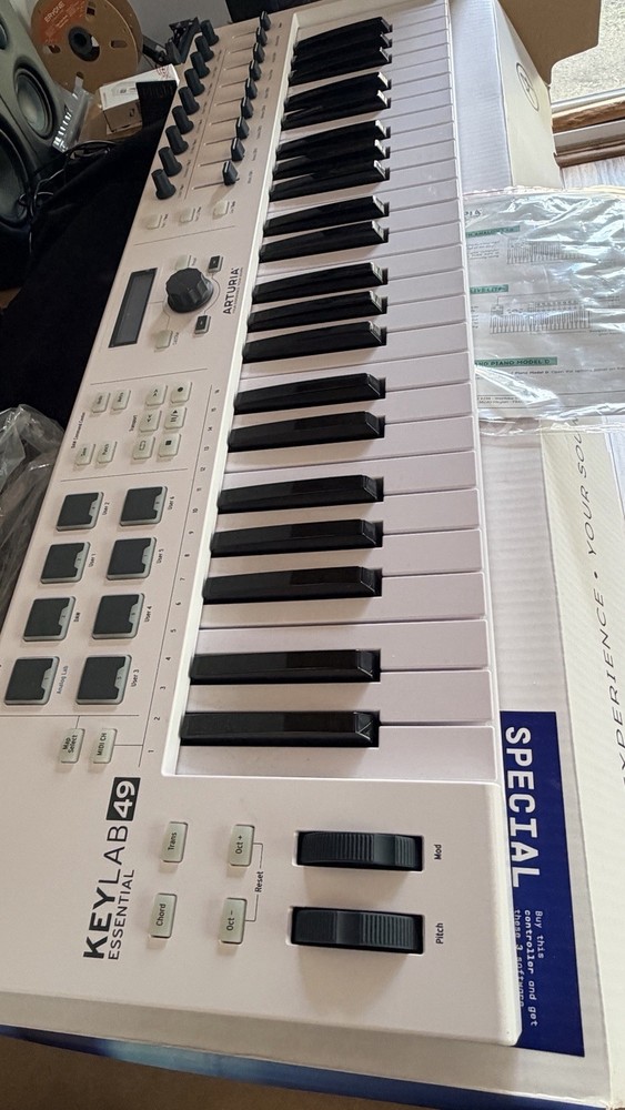 Arturia KeyLab 49 Essential 49 Key MIDI Controller Keyboard White