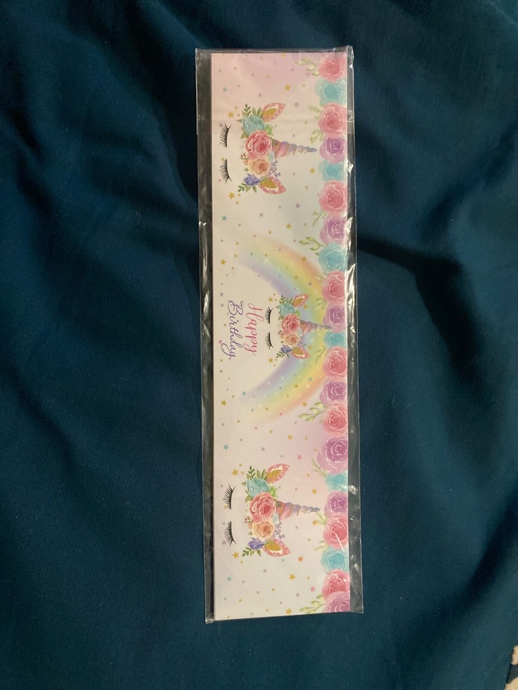 Unicorn water bottle wrap