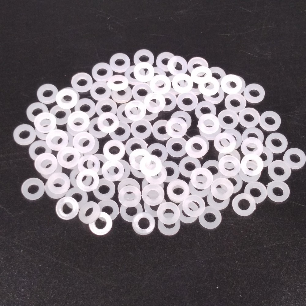 1000pcs M2.5 White Nylon Flat Washers