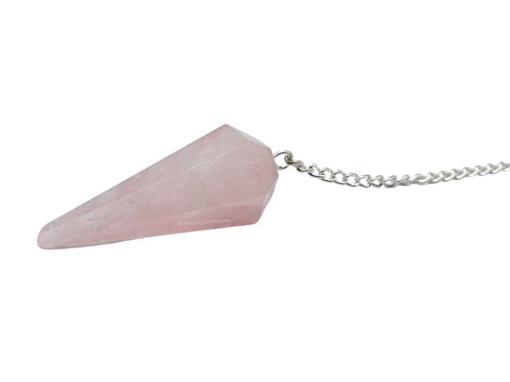 Rose Quartz Dowsing Crystal Pendulum