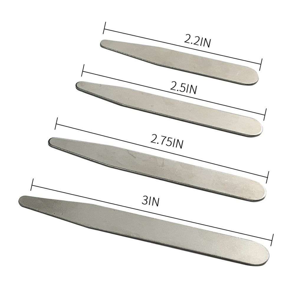 20/36/40Pcs Metal Collar Stays 10 Magnets 4 Sizes With Box For Men Dress Shirts