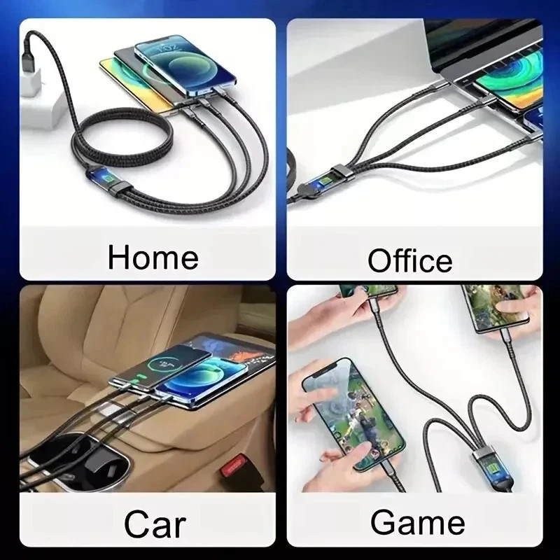 ANDROID 3 in 1 Fast Charging Cable Charger Cord For Type C Micro ✅ ANDROID ONLY
