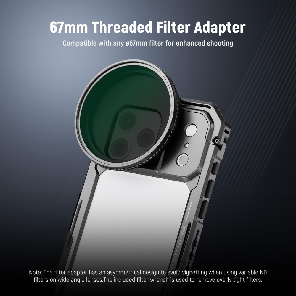 NEEWER Phone Cage Compatible with iPhone 17 Pro Max, Quick Release Video Rig ...