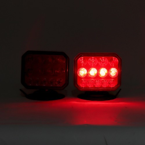 2X Wireless Trailer Lights Magnetic LED Tow Light Turn Signal Brake Reverse Stop