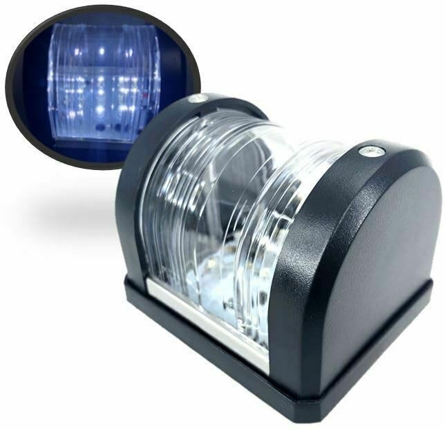 Pactrade Marine Boat Pontoon LED Navigation Light Black ABS Silver,