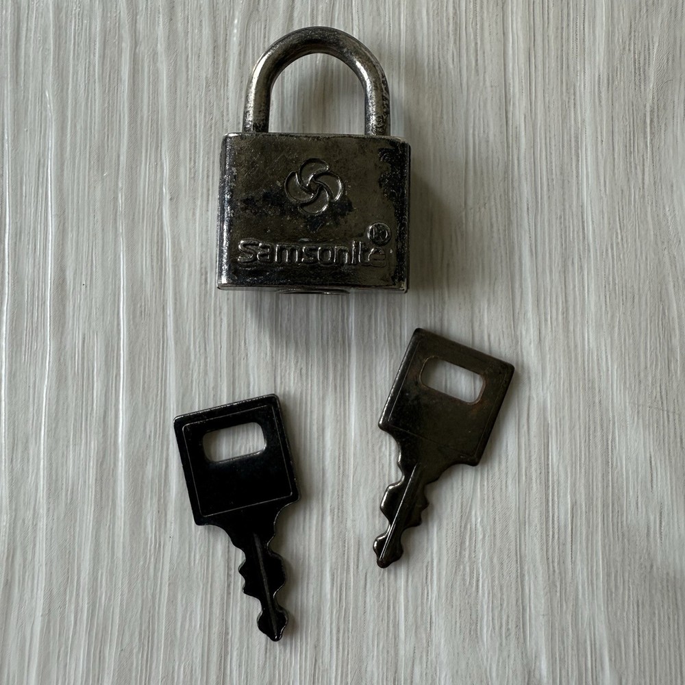 Samsonite Mini Luggage Lock with 2 Working Keys Padlock