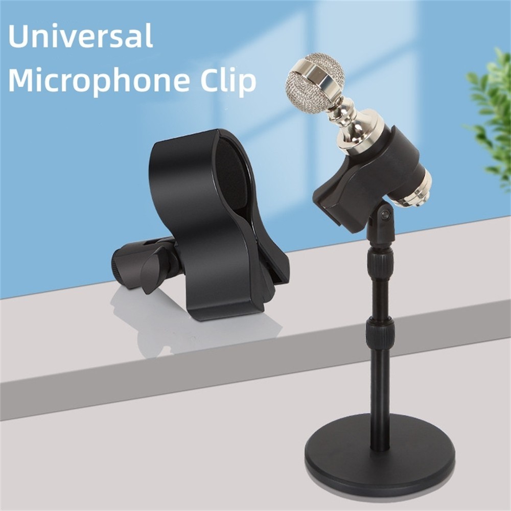Microphone Clip Clamp Adjustable Large With 3/8 Adapter Break-resistant