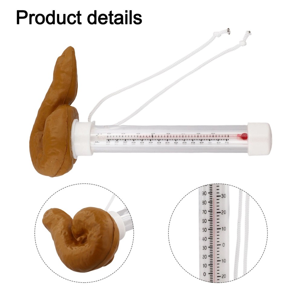 Pool Water Temperature Thermometer Floating Poop Design Easy Read Display