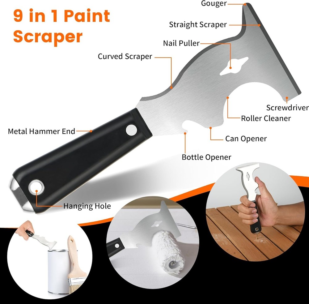 Plasterboard Cutting Tool Set, 7-Piece Plasterboard Tool Kit with Mud Tray