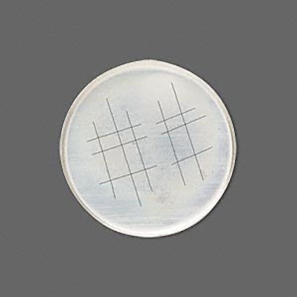 1 Sterling Silver 25mm Round Unpolished Bezel Solid Back Setting Cup