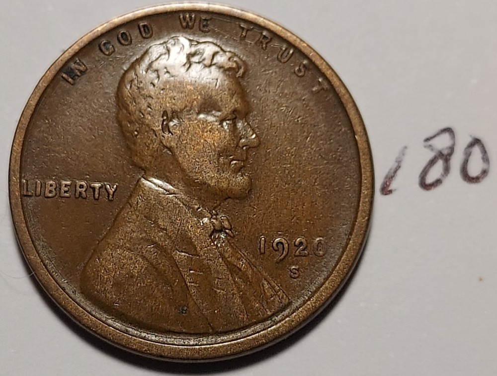 1920-S Lincoln Wheat Cent   #180