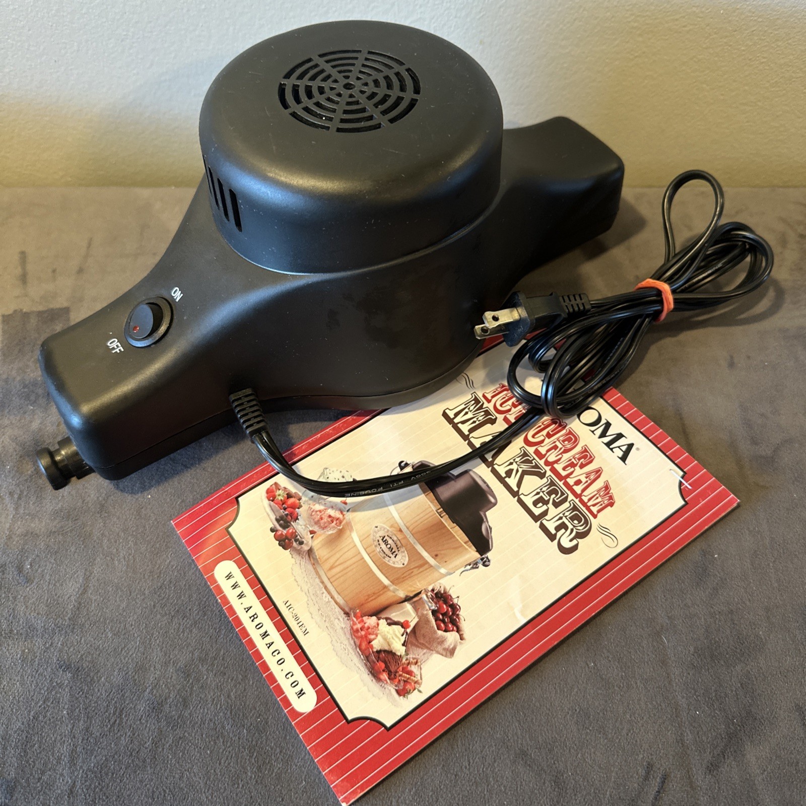 Aroma 4 Qt Ice Cream Maker AIC-204EM Replacement Electric Motor ONLY WORKS