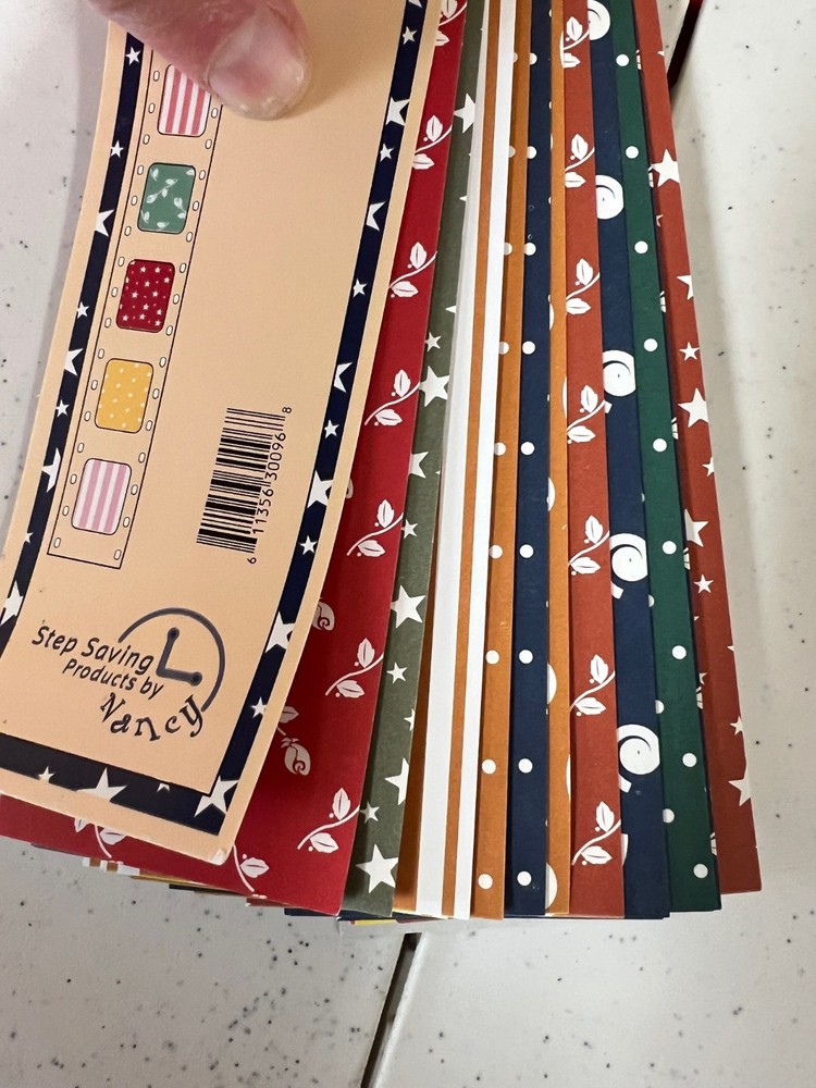 Solid & Print Border Punch Strips - 2 Booklets with 134 Sheets, 2" x 12"