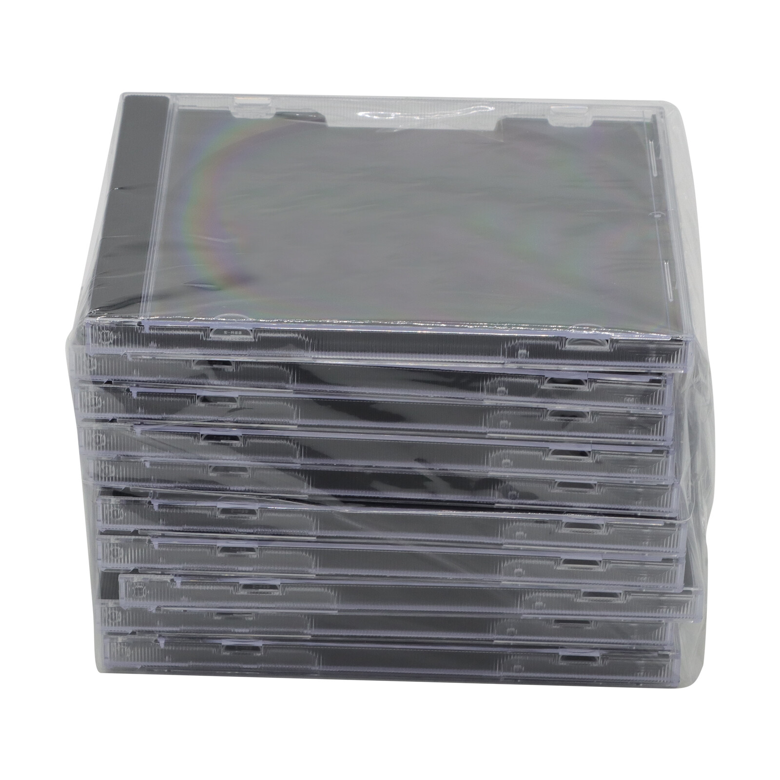 Lots Standard Clear Single CD Jewel Storage Cases 1- Disc Assembled Black Tray