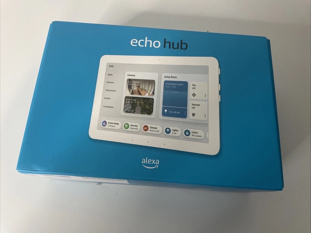 Amazon Echo Hub 8" Smart Home Control Panel with Alexa White Model G6A87E NEW