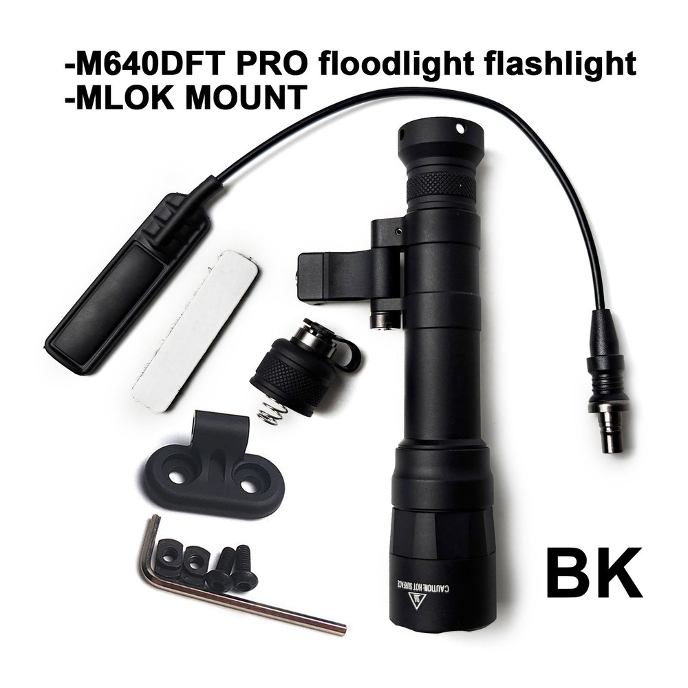 New Flashlight M640DFT LED Floodlight/Spotlight Fit 20mm Rail Offset Mlok Mount